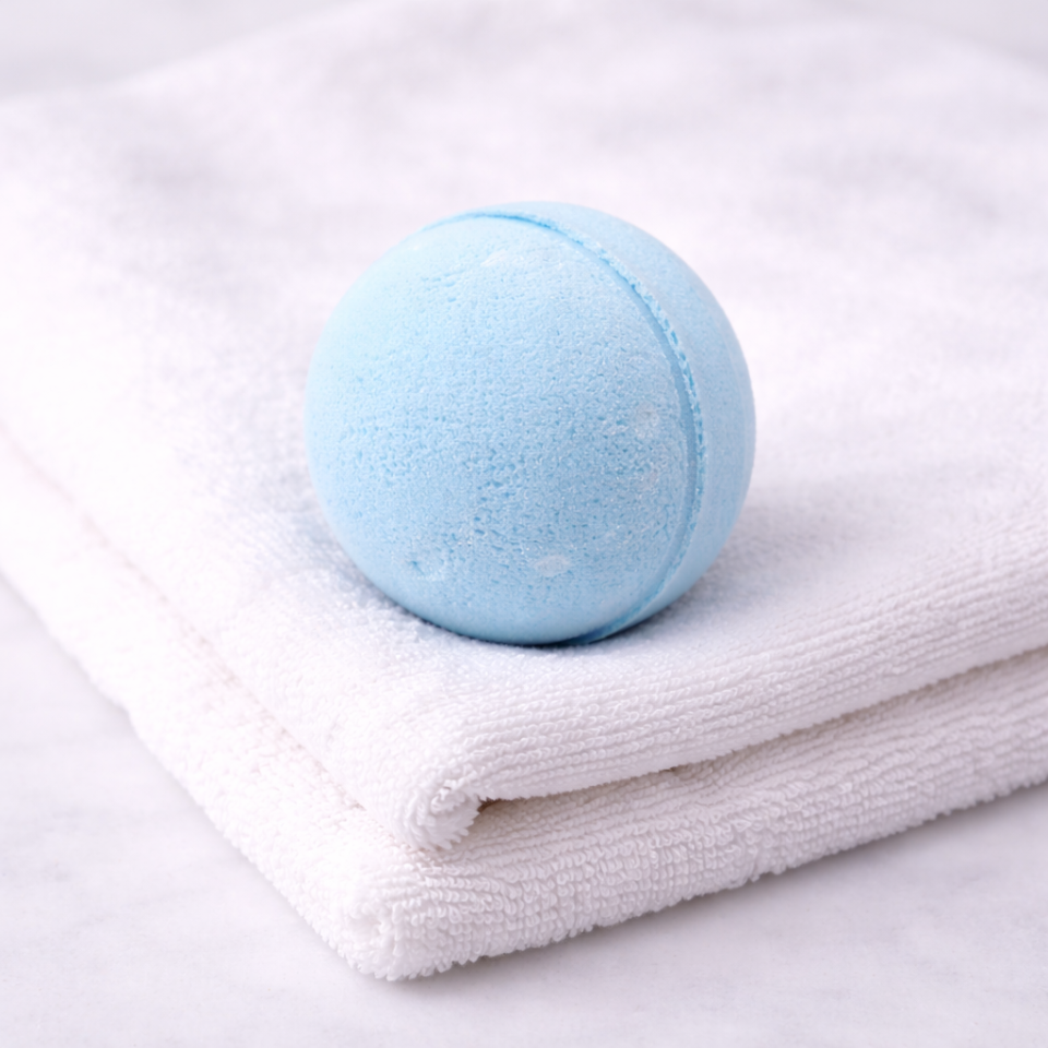 Lavender & Marjoram on white towel